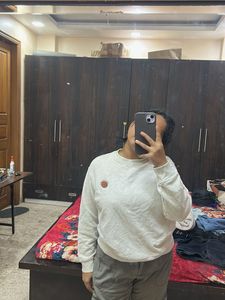 Grey Crewneck Sweatshirt with Basketball Graphic