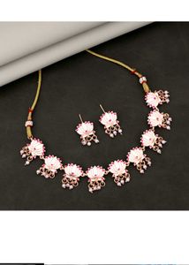 Lotus Design Necklace & Earring Set