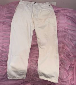 H&amp;M Cream Wide Leg Jeans