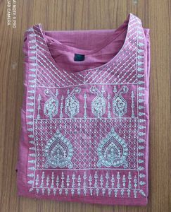 Pink Embroidered Kurta