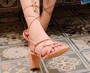 Stylish Lace-Up Block Heels