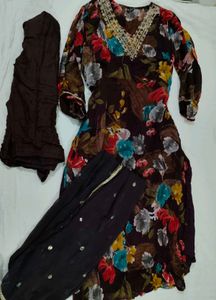Floral Kurta Set with Dupatta