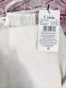 Elegant White Lace Trimmed Palazzos