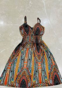 Boho Paisley Print Maxi Dress