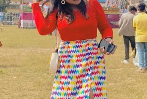 COMBO :Red Wrap Top and Bag