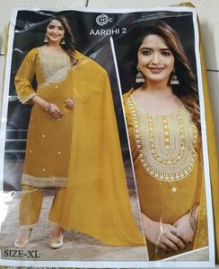 Elegant Embroidered Kurta Set with dupatta