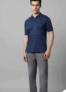 LP Jeans Navy Blue Graphic Polo Shirt