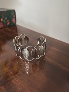 Elegant Silver-Tone Cuff Bracelet