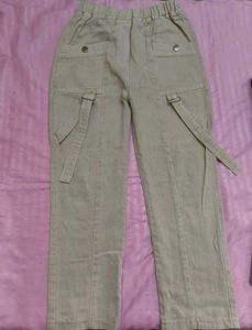 Beige Cargo Pants
