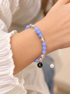 Chic Beaded Bracelet with "K" Charm