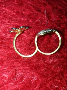 Floral Leaf Ring artificial diamond