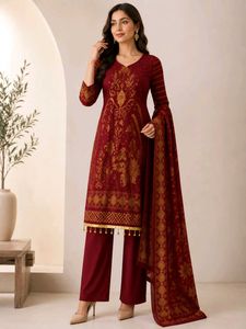 Maroon kurta set