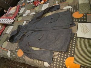 Grey Hooded Jacket korean fur inside