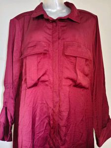 🔥BUY 1, GET 1 FREE🔥Chic Magenta Shirt Dress