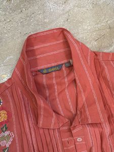 new Embroidered Striped dress