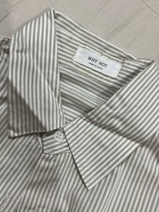 (WHY NOT)Classic Striped Long Sleeve Shirt
