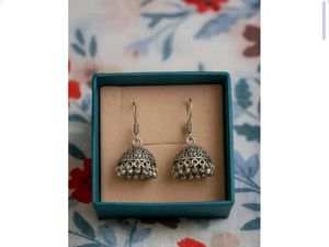 Oxidized Jhumka Earrings
