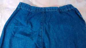 High-Waisted Wide Leg Blue Jeans