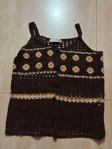 Sunflower Crochet Crop Top
