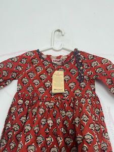 Baby Girl's Red Printed Dress