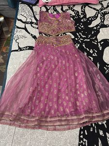 Beautiful Pink Lehenga Choli BUST SIZE -28 waist s