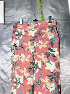 PULL&amp;BEAR Floral Wide Leg Pants