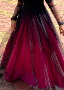 Pink Black Heavy Gown