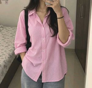 Pink Striped Casual Shirt