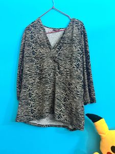 Stylish Printed V-Neck Top