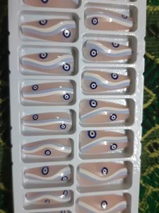 Reusable|Washable Korean EVIL EYE Nails-Set Of 24