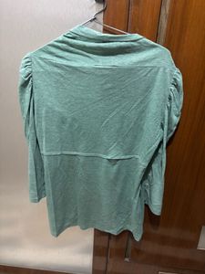 Green Ethnic Gown with Elegant Sleeves