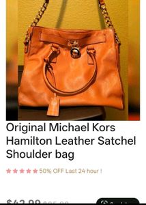 Vibrant Orange Structured Handbag