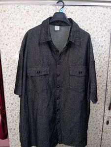Men's Short Sleeve Denim Shirt