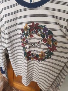 Striped Floral Top