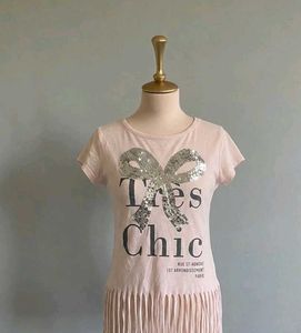 brand new sequence fringes crop top