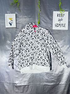 Stylish Printed Zip-Up Hoodie