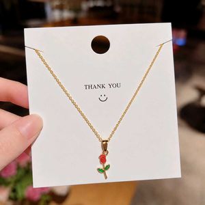 Elegant Rose Pendant Necklace
