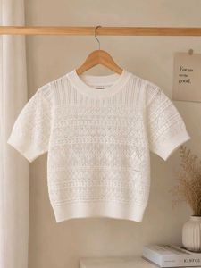 Chic White Knit Top🤍