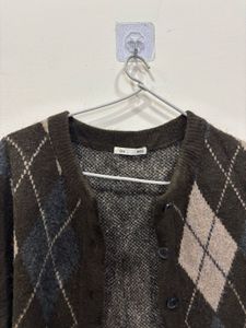 Argyle Cardigan Sweater