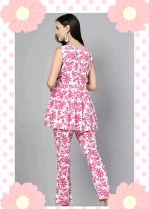 Pink Floral Print co-ord set