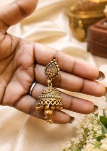 Antique Gold Jhumka Earrings
