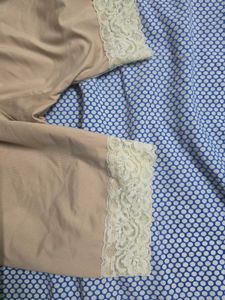 Nude color laced shorts