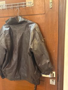 Brown Faux Leather Moto Jacket