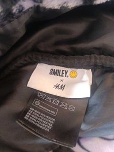Fuzzy Smiley Face Tote Bag