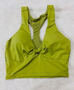 💚 Olive Green Twist Front Crop Top 💚