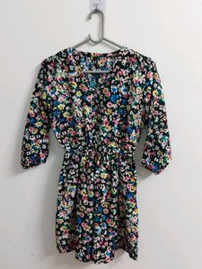 Floral Print Mini Dress- New