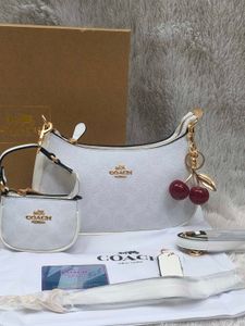 coach White Handbag Set with Cherry Charm 🤍