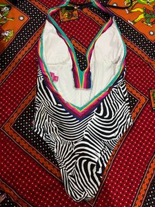 Zebra Print One-Piece Swimsuit
