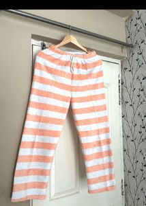 Striped furry woolen Pants