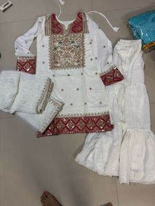white Embroidered Kurta Set